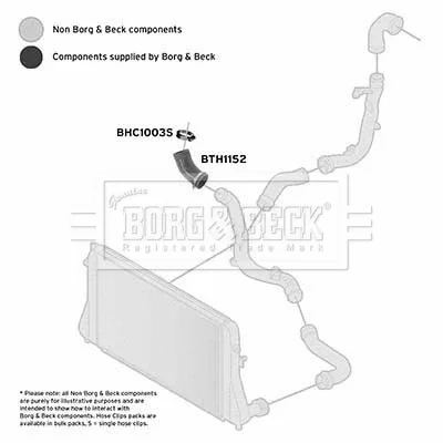 BTH1152 BORG & BECK Трубка нагнетаемого воздуха