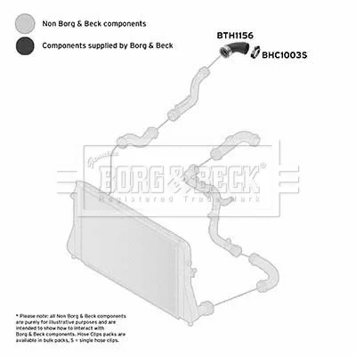 BTH1156 BORG & BECK Трубка нагнетаемого воздуха