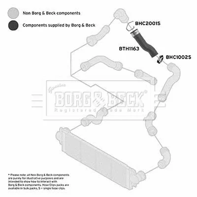 BTH1163 BORG & BECK Трубка нагнетаемого воздуха