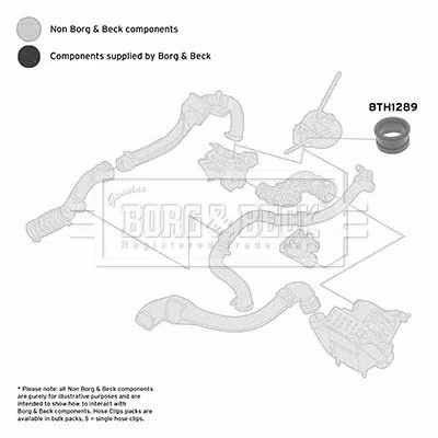 BTH1289 BORG & BECK Трубка нагнетаемого воздуха