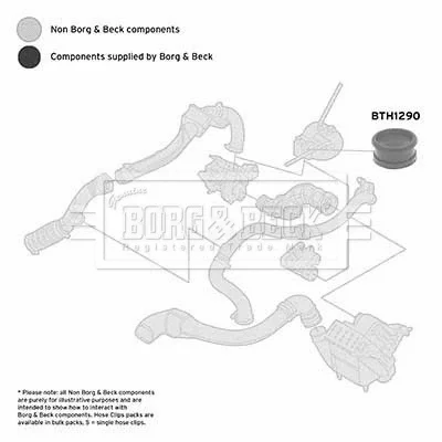 BTH1290 BORG & BECK Трубка нагнетаемого воздуха