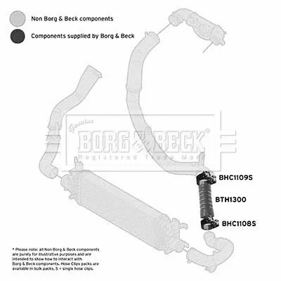 BTH1300 BORG & BECK Трубка нагнетаемого воздуха