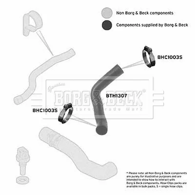 BTH1307 BORG & BECK Трубка нагнетаемого воздуха