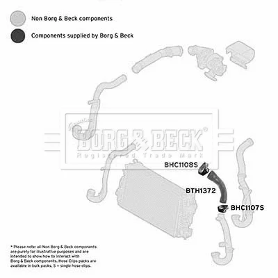 BTH1372 BORG & BECK Трубка нагнетаемого воздуха