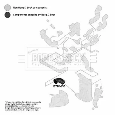 BTH1610 BORG & BECK Трубка нагнетаемого воздуха