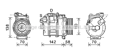 BWK496 AVA Компрессор, кондиционер