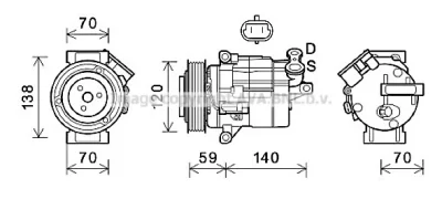 CTK065 AVA Компрессор, кондиционер