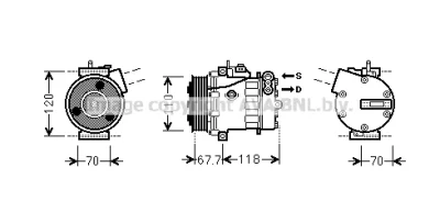 FTK384 AVA Компрессор, кондиционер