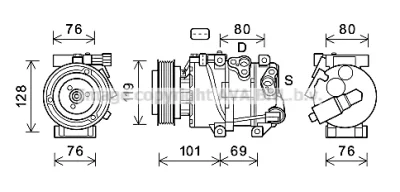 KAK279 AVA Компрессор, кондиционер