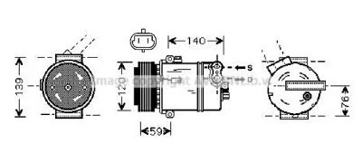 OLK409 AVA Компрессор, кондиционер