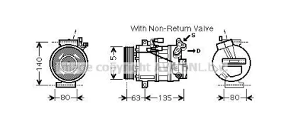 RTAK487 AVA Компрессор, кондиционер