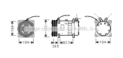 UVAK048 AVA Компрессор, кондиционер