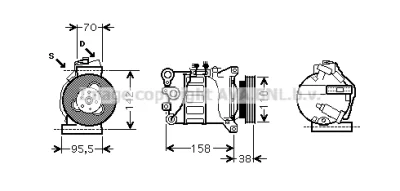 VOAK143 AVA Компрессор, кондиционер