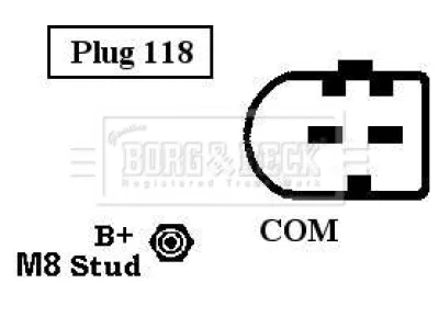 BBA2841 BORG & BECK Генератор