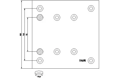 MP322S7115 DON Комплект тормозных башмаков, барабанные тормоза