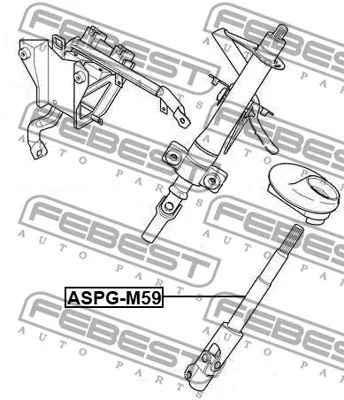 Вал сошки рулевого управления FEBEST ASPG-M59