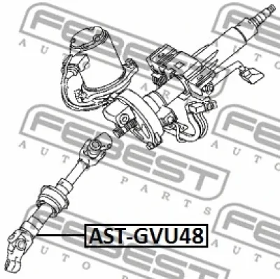 Вал сошки рулевого управления FEBEST AST-GVU48