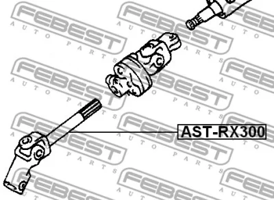 Вал сошки рулевого управления FEBEST AST-RX300