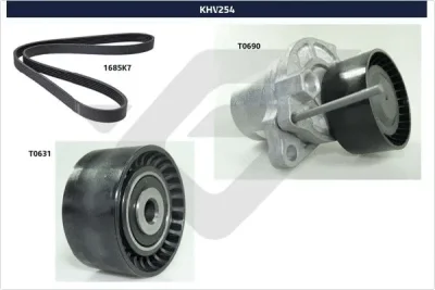 KHV 254 HUTCHINSON Поликлиновой ременный комплект