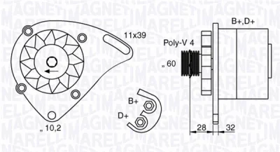 063321760010 MAGNETI MARELLI Генератор