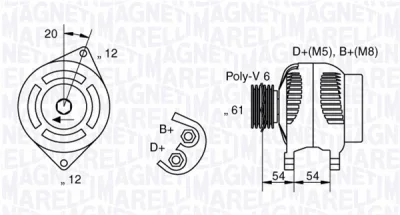 063321826010 MAGNETI MARELLI Генератор