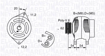 Генератор MAGNETI MARELLI 063321858010