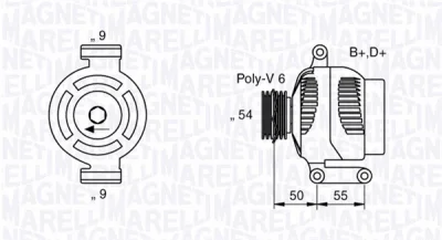 Генератор MAGNETI MARELLI 063358061010