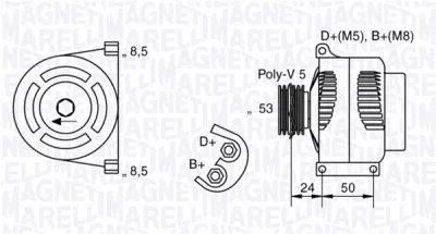 Генератор MAGNETI MARELLI 063377006010