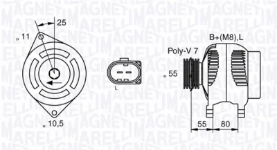 063533250530 MAGNETI MARELLI Генератор