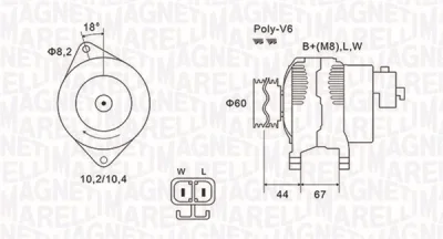 Генератор MAGNETI MARELLI 063731526010