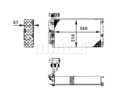 AE 61 000P KNECHT/MAHLE Испаритель, кондиционер