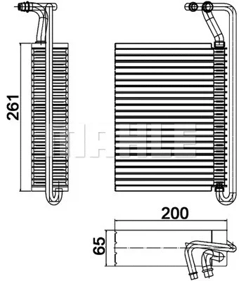 AE 84 000P KNECHT/MAHLE Испаритель, кондиционер