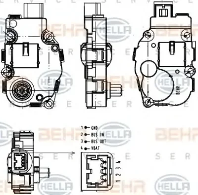 Клапан холостого хода BEHR/HELLA/PAGID 6NW 351 344-041