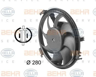 8EW 009 144-351 BEHR/HELLA/PAGID Вентилятор охлаждения радиатора