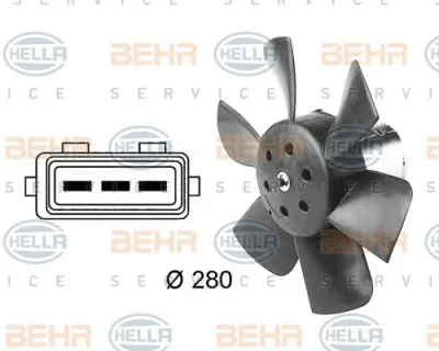 8EW 009 144-391 BEHR/HELLA/PAGID Вентилятор охлаждения радиатора