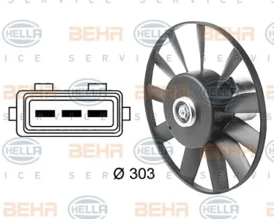 8EW 009 144-501 BEHR/HELLA/PAGID Вентилятор охлаждения радиатора