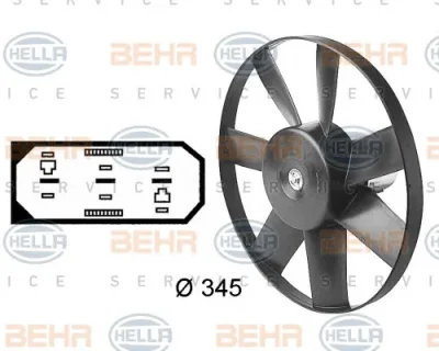 8EW 009 144-591 BEHR/HELLA/PAGID Вентилятор охлаждения радиатора