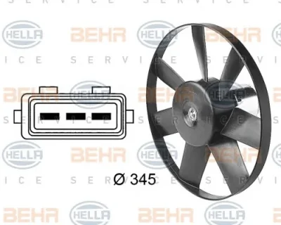 8EW 009 144-611 BEHR/HELLA/PAGID Вентилятор охлаждения радиатора