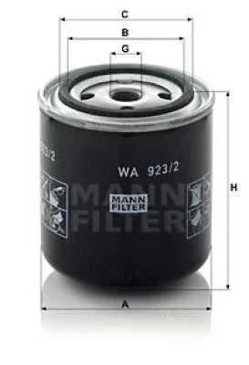 Фильтр охлаждающей жидкости MANN WA 923/2