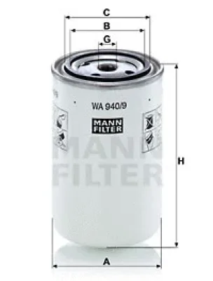 Фильтр охлаждающей жидкости MANN WA 940/9