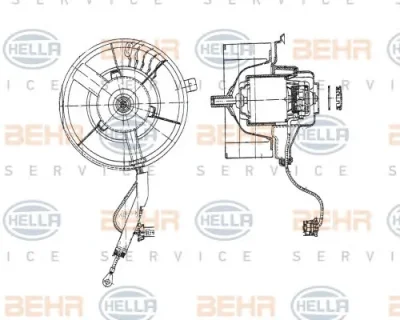 8EW 009 158-111 BEHR/HELLA/PAGID Вентилятор салона