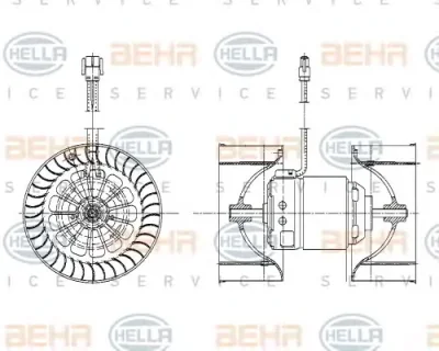 8EW 009 159-201 BEHR/HELLA/PAGID Вентилятор салона