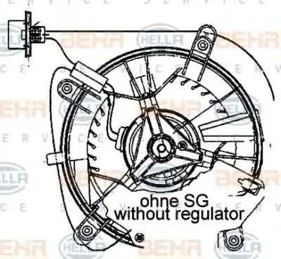 8EW 009 159-461 BEHR/HELLA/PAGID Вентилятор салона