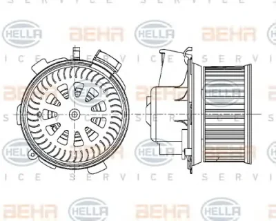 Вентилятор салона BEHR/HELLA/PAGID 8EW 009 159-481