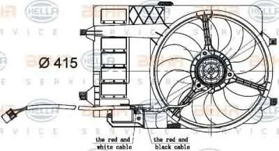 8EW 351 000-301 BEHR/HELLA/PAGID Вентилятор охлаждения радиатора