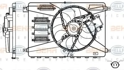 8EW 351 000-371 BEHR/HELLA/PAGID Вентилятор охлаждения радиатора