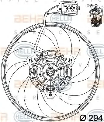 8EW 351 039-691 BEHR/HELLA/PAGID Вентилятор охлаждения радиатора