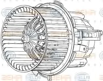 8EW 351 040-261 BEHR/HELLA/PAGID Вентилятор салона