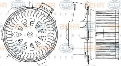 8EW 351 041-521 BEHR/HELLA/PAGID Вентилятор салона