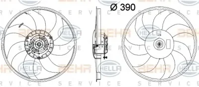 8EW 351 041-631 BEHR/HELLA/PAGID Вентилятор охлаждения радиатора